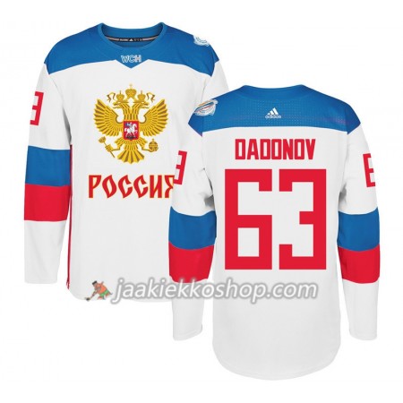 Venäjä Pelipaita Evgenii Dadonov 63 2016 World Cup Valkoinen Premier Paita Venäjä Pelipaita Evgenii Dadonov 63 2016 World Cup Valkoinen Premier Paita